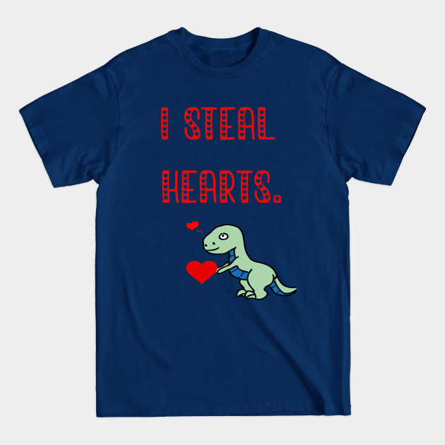 Disover I i Steal Hearts Trex Dino Cute Baby Boy Valentines Day Gift 2021 - I I Steal Hearts Trex Dino Cute Baby - T-Shirt