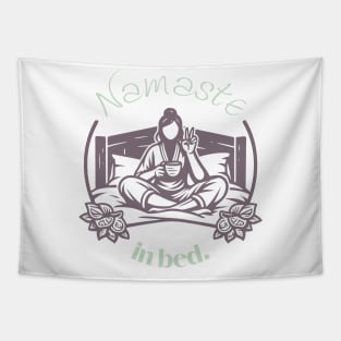 Namaste In Bed Tapestry