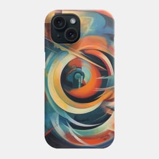 Minimalistic Geometric Patterns in an Abstract Oil Painting Phone Case