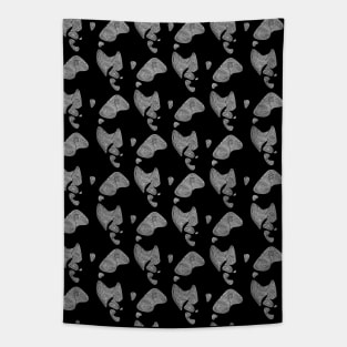 Swirly Creepy Face Pattern Tapestry