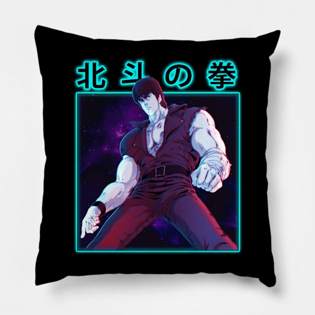 Apocalyptic Action Fist Of The North Star Unleashed Pillow by goddessesRED