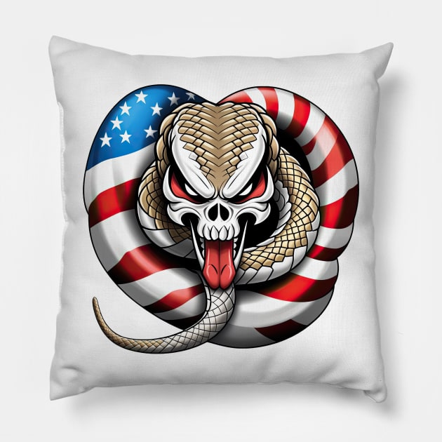 Memento moir snake head Pillow by CEM Creations