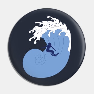 The surfer and the wave Pin