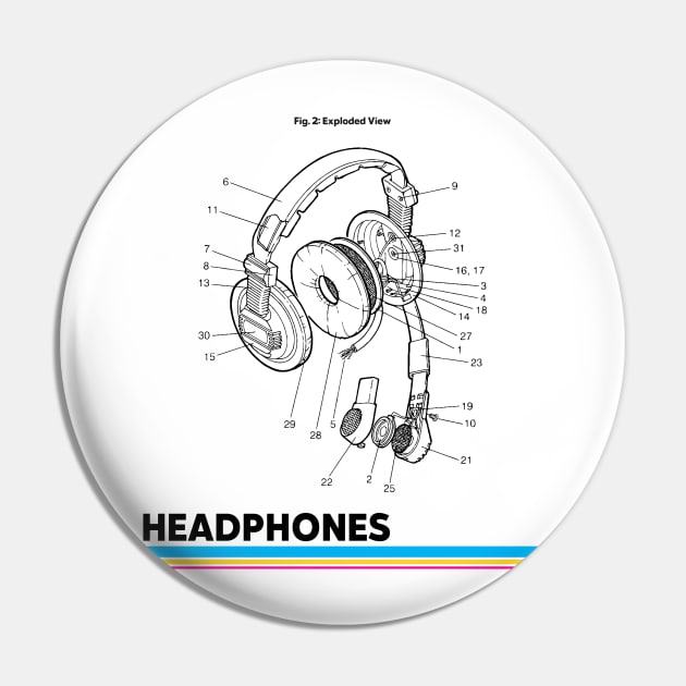 Design of Headphones Pin by ForEngineer