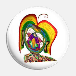 Girl with the Rainbow Hair Pin