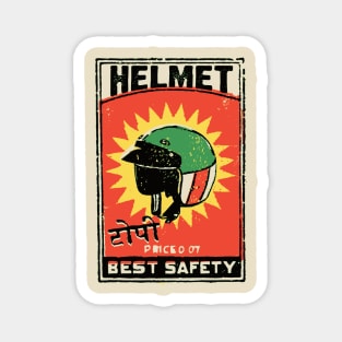 Motorcycle Helmet / Vintage Matchbox Art Magnet