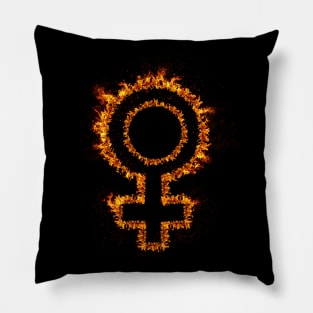 Female fire sign Pillow