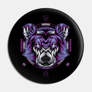 bear head miror Pin