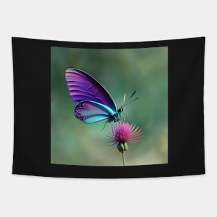 A pretty Butterfly sitting on a flower Tapestry