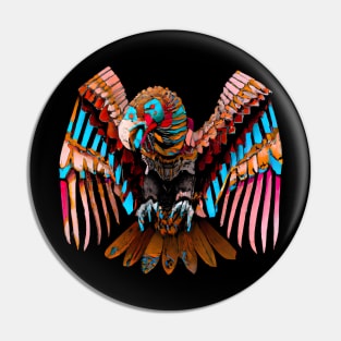 Condor bird, ethno folk art style Pin