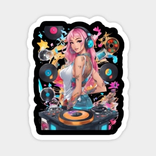 Djing TechnoRave Revolution Girl Magnet