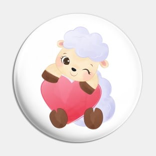 love sheep Pin