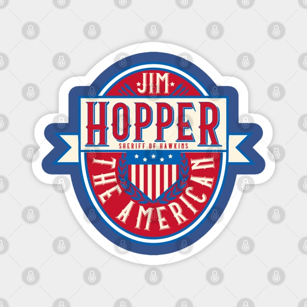 Sheriff Hopper The American - Beer Label Magnet by Gimmickbydesign