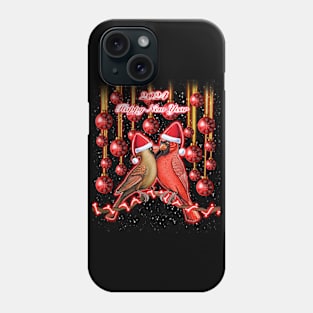 Red Cardinal bird happy new year Phone Case