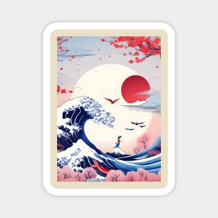 Sea japanese culture Magnet