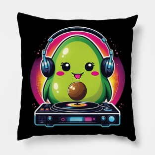 Kawaii Avocado DJ Pillow