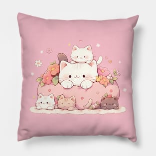 Cute Cats Chilling Pillow