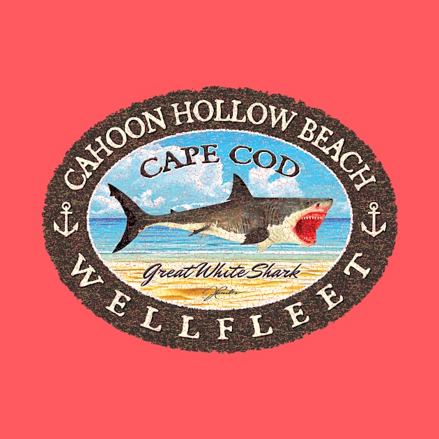 Cahoon Hollow Beach, Wellfleet, Massachusetts (Cape Cod) Great White Shark by jcombs