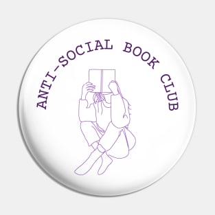 Anti-Social Book Club Pin