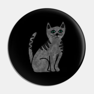 Gray Tabby Cat Pin