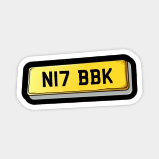 N17 BBK - Tottenham Number Plate Magnet