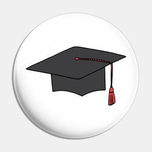 Red Tassel Graduation Cap Pin