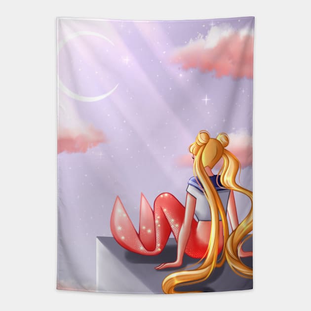 Pastel Mermaid Tapestry by Smilla