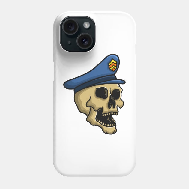 Police Skull Pro Phone Case by Ockoaries