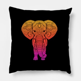 Elephant in color Pillow