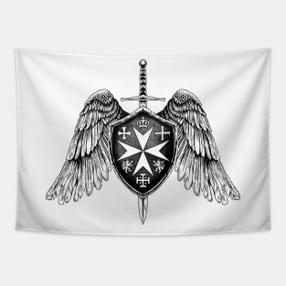 Guardians of Valor: Knights Hospitaller Symbol Tapestry