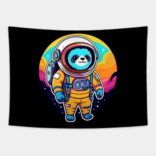 Sloth Astronaut Illustration Tapestry