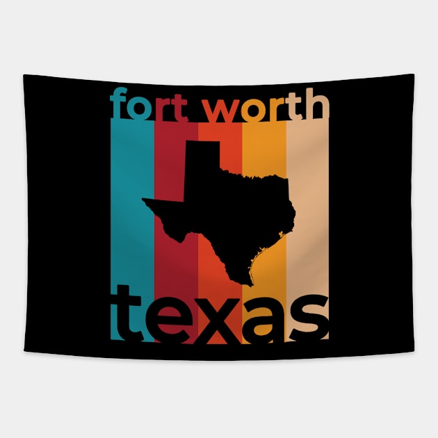 Fort Worth Texas Retro Tapestry by easytees