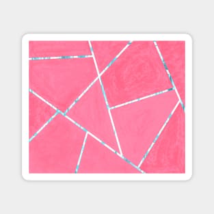 Pink Tile Pattern Magnet