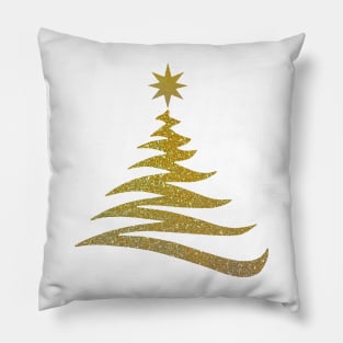 Gold Christmas Tree Pillow