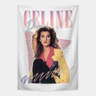 Celine Dion - 80s Aesthetic Fan Art Design Tapestry