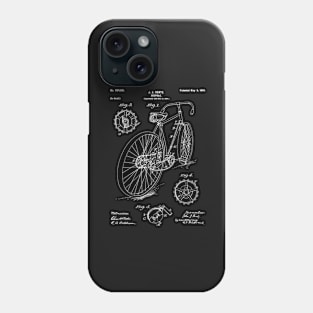 Bicycle Patent - Cycling Art - Black Chalkboard Phone Case