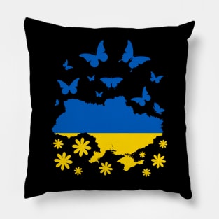 Stand with Ukraine butterflies Pillow