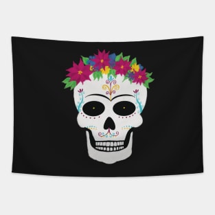 Frida Kahlo floral skull Tapestry