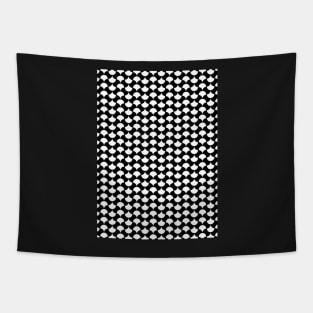 Black White Petals Pattern Tapestry