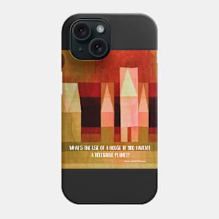 Quote by Thoreau - Tolerable Planet Phone Case