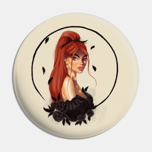 Portrait of the red haired girl Pin