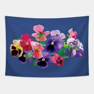 Pansies - Pastel Pansies Tapestry