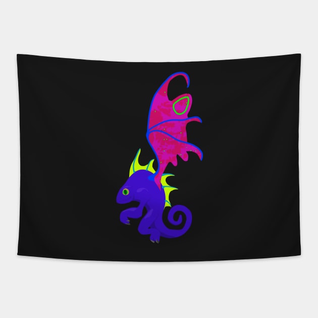 Fey Dragon Cartoon Tapestry by Griffen