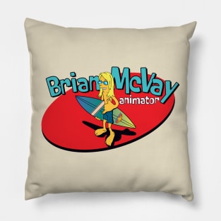 Back Logo - Brian McVay animator Pillow