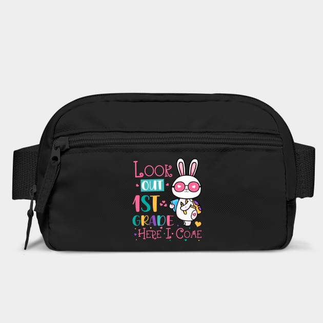 Look out 1st grade here i come Rabbit Bunny Lover First Day of School by Tshirtiz