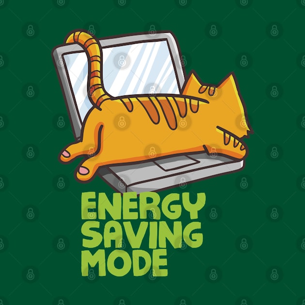 Cat in Energy Saving Mode by Jocularity Art