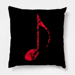 Cool Grunge Music Note Orange Pillow