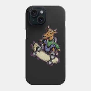 Funny Skater Cow Skateboarding Phone Case