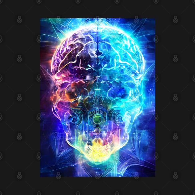 Vibrant Brain Waves - AI Generated Sci Fi Concept Art - by AfroMatic