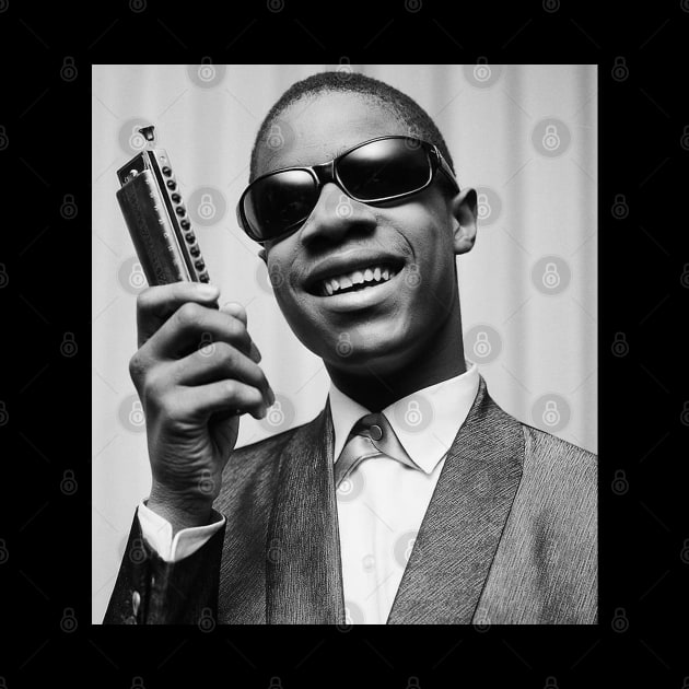 Young Stevie Wonder 1963 by Wkenca Barada